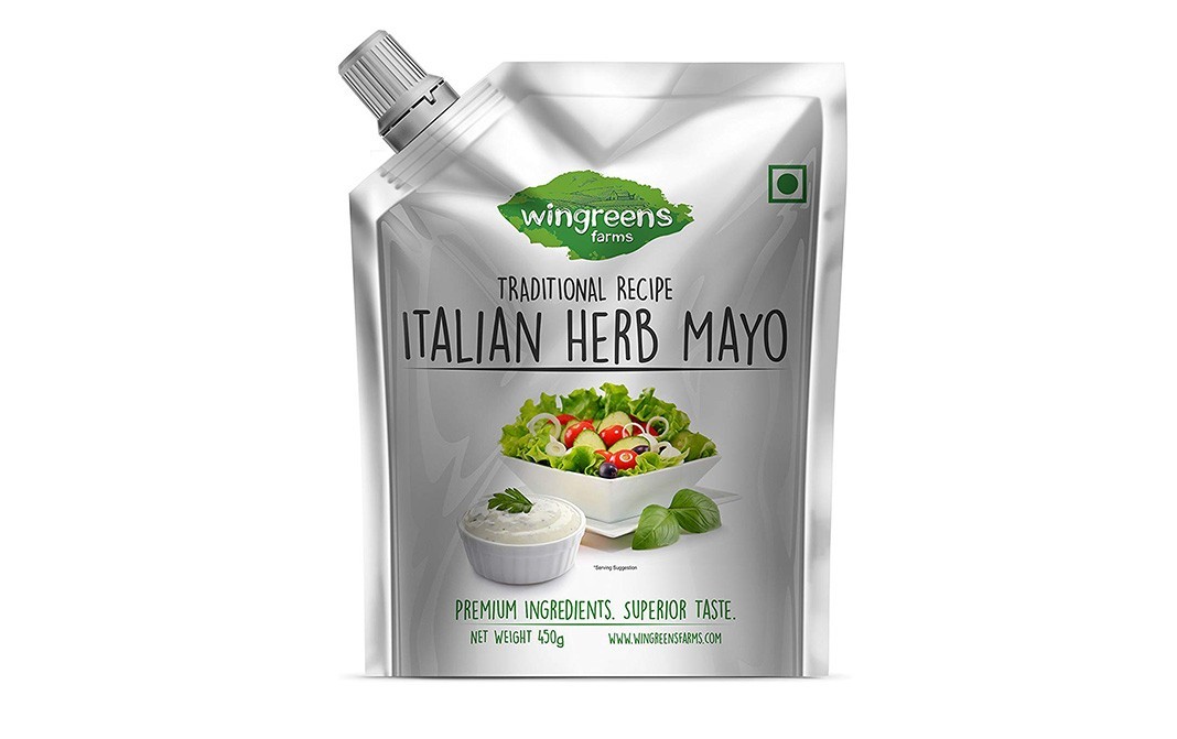 Wingreens Farms Italian Herb Mayo    Pouch  450 grams